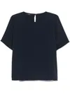 Seventy Navy Blue Blouse With Short Sleeves In Blue