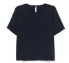 Seventy Navy Blue Blouse With Short Sleeves In Blue