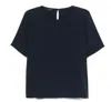Seventy Navy Blue Blouse With Short Sleeves In Blue