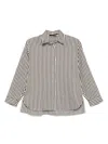 Seventy Stripes Shirt With Long Sleeves In Brown