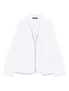 Seventy Classic V-neck White Shirt With Buttoned Cuffs In White