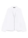 Seventy Classic V-neck White Shirt With Buttoned Cuffs In White