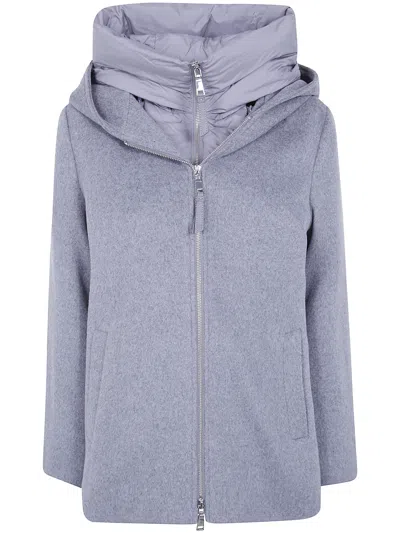 Seventy Short Coat Nylon Details Short Coat In Blue