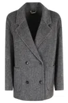 Seventy Short Navy Jacket With Collar In Gray