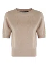 Seventy Mud Cashmere Sweater With Classic Crew Neck In Neutral