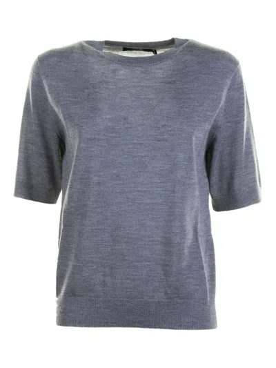 Seventy Short-sleeve Crew-neck Top In Gray