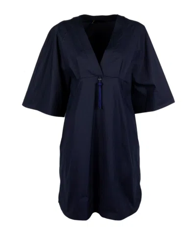 Seventy Short Sleeve Dress In Blue