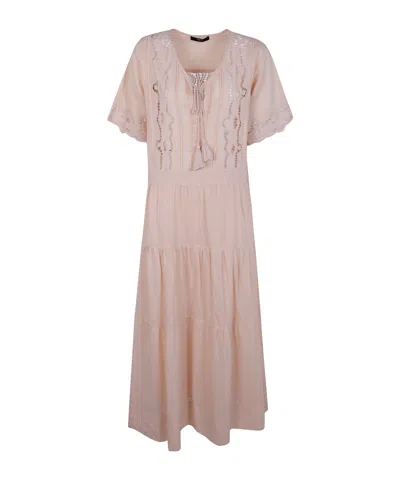 Seventy Openwork Tiered Dress In Pink