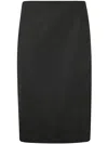 Seventy Side Slit Skirt In Grey