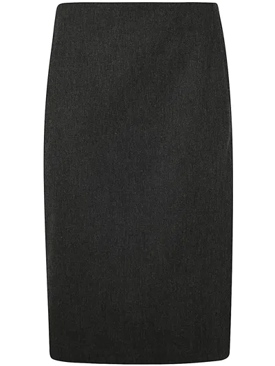 Seventy Side Slit Skirt In Grey