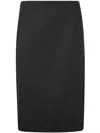 Seventy Side Slit Skirt In Grey