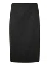 Seventy Side Slit Skirt In Gris