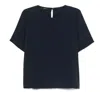 Seventy Navy Blue Blouse With Short Sleeves