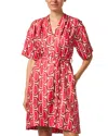 Seventy Silk Mini Dress In Red