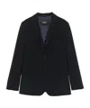 Seventy Navy Blue Virgin Wool Blazer In Black