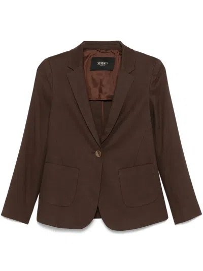 Seventy Single-breasted Blazer In Brown