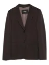 Seventy Brown Single-breasted Button Blazer In Brown