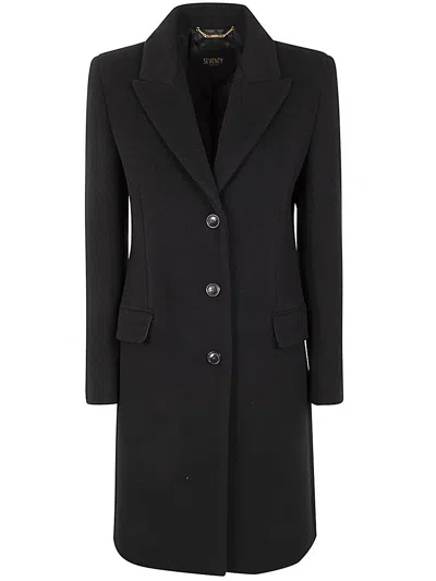 Seventy Single Breasted Coat In Black