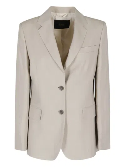 Seventy Single-breasted Tailored Blazer In Neutral