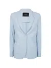 Seventy Single-button Textured Blazer In Blue
