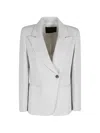 Seventy Single-breasted Buttoned Blazer In Gray