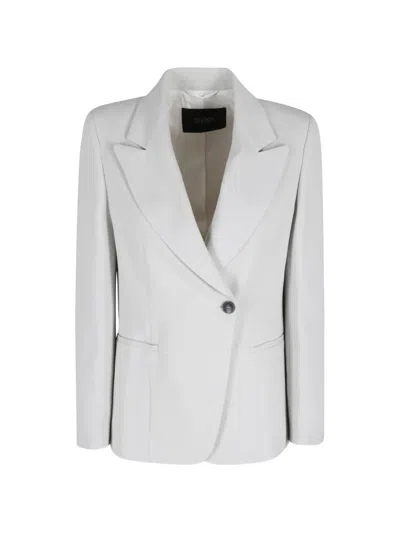 Seventy Single-breasted Buttoned Blazer In Gray