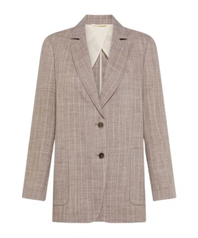Seventy Single-breasted Long-sleeve Blazer In Nude