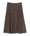 Seventy Speckled Flared Skirt In Brown