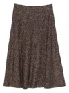 Seventy Speckled Flared Skirt In Brown