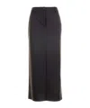 Seventy Straight-hem Button-fastening Midi Skirt In Black