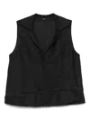 Seventy Sleeveless Linen Top In Black