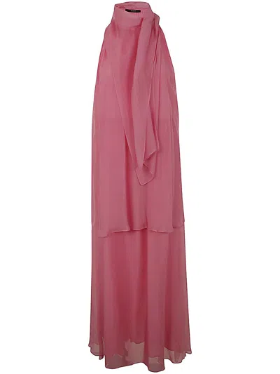 Seventy Sleeveless Long Dress In Pink & Purple