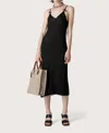 Seventy Spaghetti Strap V-neck Dress In Black In Black