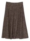 Seventy Speckled Flared Skirt In Brown