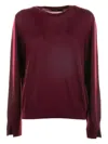 Seventy Split-cuff Crew-neck Sweater In Red