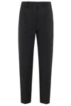 Seventy Straight Leg Black Trousers With High Waist In Black