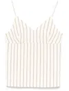Seventy Cream Top With Stripes Pattern In Neutrals