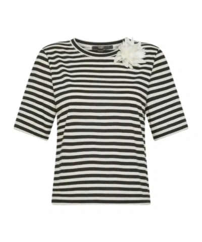 SEVENTY STRIPED JERSEY CREWNECK T-SHIRT