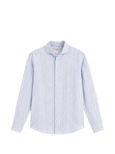 Seventy Striped Linen Shirt In Blue
