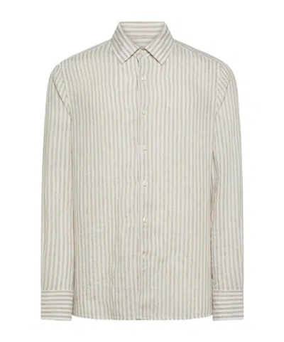 Seventy Striped Linen Shirt In Neutral