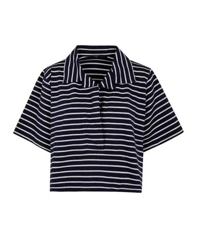 Seventy Striped Polo Shirt In Blue