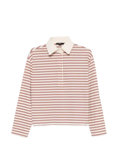 Seventy Striped Polo Shirt In Brown