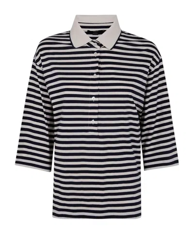 Seventy Striped Polo Shirt In Blue