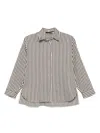 Seventy Stripes Shirt With Long Sleeves In Brown