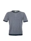 Seventy White Blue Striped T-shirt In Multi