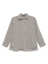 Seventy Stripes Shirt With Long Sleeves In Brown