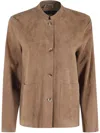 Seventy Light Brown Lightweight Suede Jacket In Brown