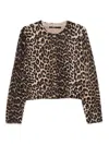 Seventy Leopard-print Button-up Cardigan In Brown