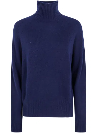 Seventy Sweater Cashmere Turtle Neck In Blue