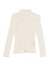 Seventy Floral-lace Turtleneck Sweater In Neutral